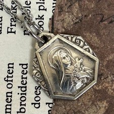 Collana santa teresa - santa, francese
