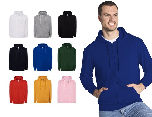 Felpa uomo con cappuccio zip - e,