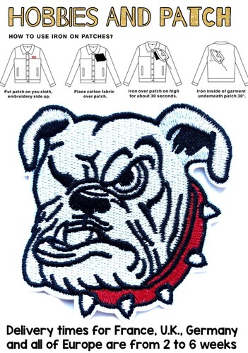 Patch bulldog inglese collare - patch,