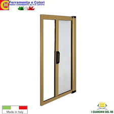 Zanzariera a Rullo Per Porta Finestra Riducibile Apertura Orizzontale Bronzo