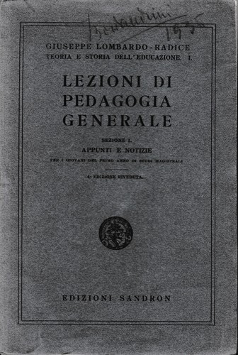 Lezioni pedagogia generale - di,