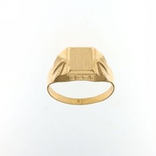 Anello scudo uomo oro giallo