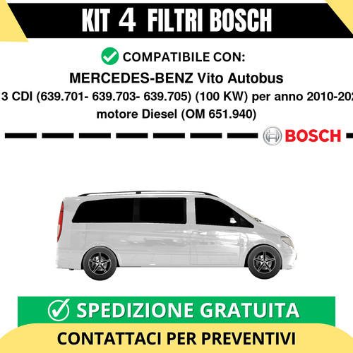 Kit bosch filtri tagliando - kit,