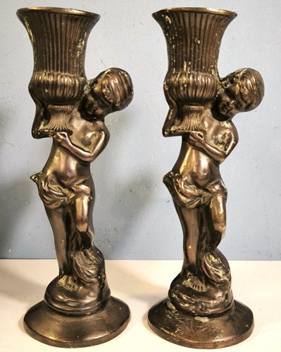Coppia antichi candelabri - di,