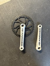 Answer BMX Mini pedivelle in alluminio 160 mm - bianche con corona 