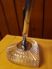 Vintage WATERFORD Crystal Desk Set Heart Shape pen holder  And Pen.  Beautiful!