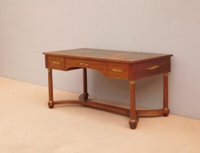 Scrittoio scrivania st.Impero, impiallacciata in mogano, piano in pelle, '900!