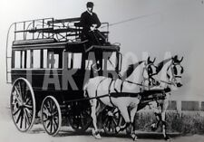 Foto Vintage Trasporti Milano Omnibus a due cavalli 1851 stampa 20x30 cm