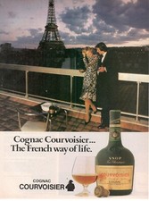 COGNAC COURVOISIER 1980 Pubblicita' vintage brandy Napoleon 