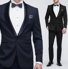 Smoking uomo nero sartoriale