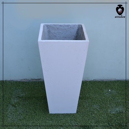 Vaso cemento bianco - vaso, in