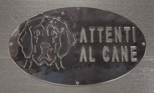 Targa cartello attenti al - targa,