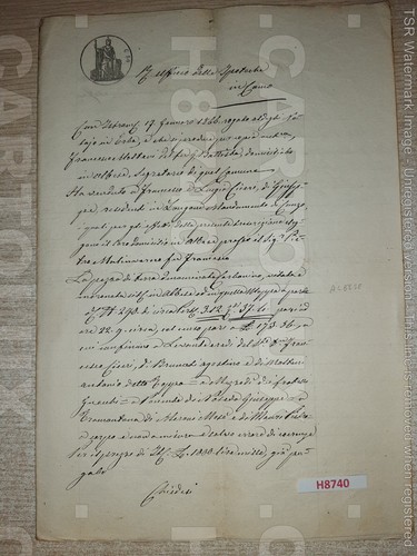 H8740 documento antico - h8740,