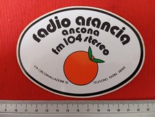 Adesivo Radio Arancia 104 stereo Ancona - mm 128 X 90