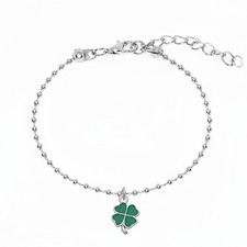 Bracciale quadrifoglio verde