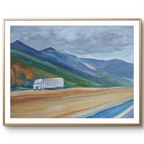 Camion sull autostrada - camion, sull'autostrada