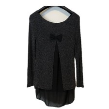 Top Nero con Brillantini Amazing24 Taglia S