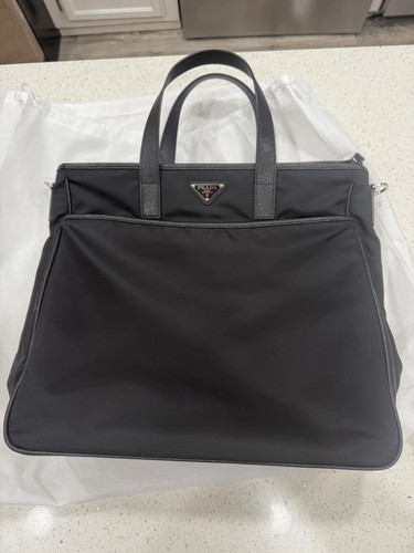 Prada handbag black - black, nylon
