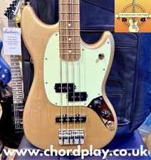 🌟2022🌟 Lettore Fender Mustang Bass PJ~ Pau Ferro~ Firemist Gold~ Basso messicano!