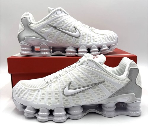 Nike shox bianco argento - nike,