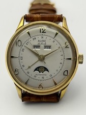 Orologio AUBE Le Locle Tripla data + fasi lunari- Felsa 692  Vintage Watch 1960s