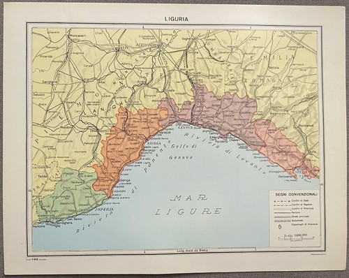 Liguria cartina geografica - ,