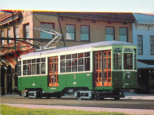 Picture postcard trolley car - picture, postcard::trolley