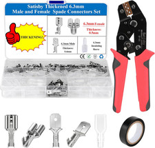 Pinza Crimpatrice Capicorda Kit-250Pz Ispessite Connettori Faston Maschio/Femmin