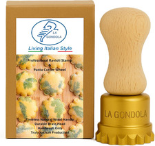 Stampo Tondo a Fiore - Diametro 50 Mm Ottone E Legno,Prodotto Artigianale Made i