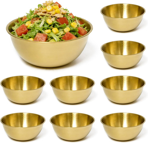 Pezzi ciotole cucina oro - pezzi,
