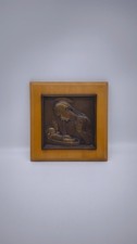 81976 Quadro in bronzo con base in legno firmato Mistruzzi, Natività
