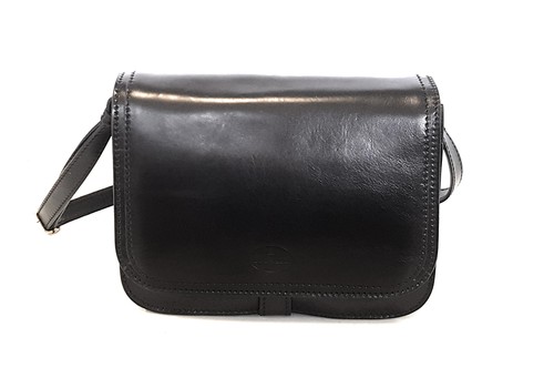 Borsa tracolla cuoio nero - a,