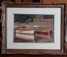 Dipinto olio di Giacomo Vaccaro artista di scuola Labronica. 