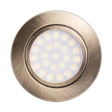 Faretto da incasso led 4W, luce neutra 4200K, 220V AC, IP44, ottone satinato