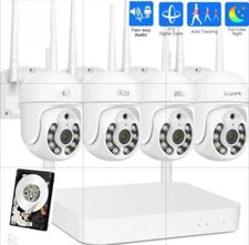 KIT VIDEOSORVEGLIANZA WIRELESS NVR 4 CANALI 4 TELECAMERE PTZ MOTORIZZATE + HD 1T