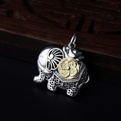 Ciondolo ottone elefante - ottone,