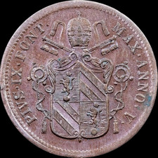 Papal States, 1 Baiocco 1851