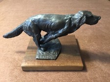 Setter In Corsa. Cane da Caccia. Scultura Bronzo