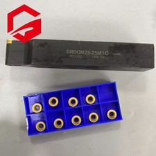 SRDCN2525M10 Supporto utensile tornio esterno 25 mm + inserti RCMT10T3 R5 tondo