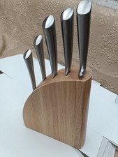 Ceppo Faggio  con 5 Coltelli