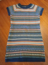 CYCLEBAND Abito Lana BAMBINA 9-10 anni Multicolore MAXI MAGLIONE Manica Corta