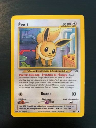 Carte pokémon evoli 38 75 - pokémon, 38/75