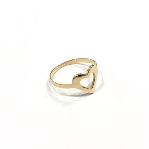 Anello cuore traforato - traforato, oro
