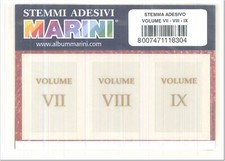 STEMMA "NUMERI ROMANI " ADESIVO MARINI x CARTELLA POSTIGLIONE - VENDITA 1 Pz.