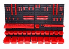 Pannello Parete 115X78CM 41PZ Portautensili Contenitori Attrezzi Officina Garage