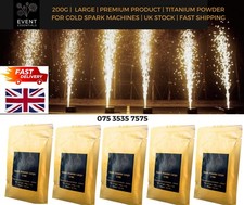 5 Bustine 200g Polvere Spark Granuli Spumanti da Interno per Macchina Spark Fredda