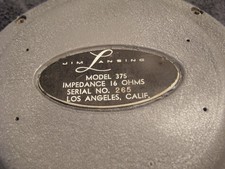 JBL 375 Gobba HF Driver SN 265