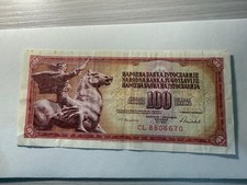 Lotto A088 – Banconota 100 Dinara Jugoslavia– come da foto