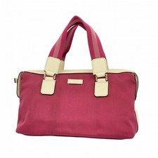 Borsa a mano Gucci 264210 rosa tela tracolla oro champagne vintage autentica