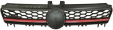 Calandra griglia TUNING Per GOLF 7 VII 2012-2017 Stile GTI rosso nero opaco